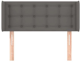 vidaXL Κεφαλάρι με Πτερύγια Γκρι 103x16x78/88 εκ. Συνθετικό Δέρμα
