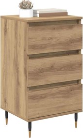 vidaXL Πλαϊνό γραφείο artisan δρυς 35 x 40 x 70 εκ. Επεξεργασμένο ξύλο