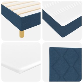 vidaXL Κρεβάτι με Στρώμα σε Μπλε, 100 x 200 εκ, ύφασμα.