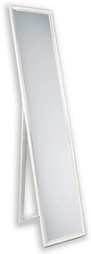 Καθρέπτης  Π34xΥ160cm Vintage Ολόσωμος Επιδαπέδιος με Ορθοστάτη  Λευκή Ξύλινη Κορνίζα Mirors &amp; More Loreley 1060301