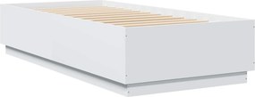 vidaXL Σκελετός Κρεβατιού Λευκό 80 x 200 cm Επεξεργασμένο Ξύλο