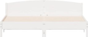 vidaXL Σκελετός Κρεβ. Χωρίς Στρώμα Λευκό 180x200 εκ Μασίφ Πεύκο