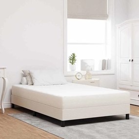 vidaXL Στρώμα Κρεβατιού με στρώμα Κρεμ 120 x 200 cm ύφασμα