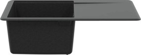 vidaXL Σιντρινο Μαύρο 670 x 460 mm Γρανίτης
