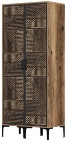 Ντουλάπα Δίφυλλη Kumsal 845HCT5439 80x47,5x201,4cm Walnut-Anthracite Two Door