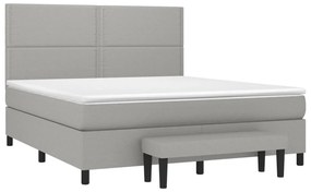 ΚΡΕΒΑΤΙ BOXSPRING ΜΕ ΣΤΡΩΜΑ ΑΝΟΙΧΤΟ ΓΚΡΙ 180X200 ΕΚ. ΥΦΑΣΜΑΤΙΝΟ 3136533