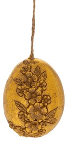 Πασχαλινό Διακοσμητικό Αυγό Κρεμαστό Polyresin Χρυσό iliadis 5x7εκ. 85707
