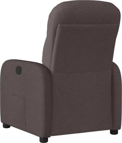 vidaXL Πολυθρόνα Ανακλινόμενη Σκούρο Καφέ Υφασμάτινη