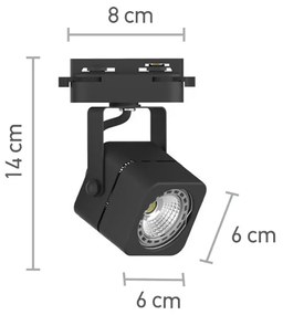 Σποτ Ράγας Μαύρο 1XGU10 D:8cmX14cm (T00700-BL) - T00700-BL