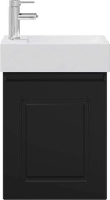 vidaXL Μονάδα μπάνιου με βρύση Μαύρο 45,5 x 22,5 x 84 εκ