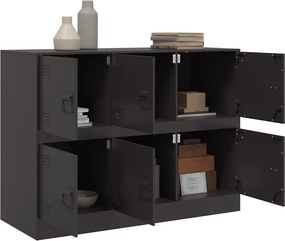 vidaXL Ντουλάπι Μαύρο 99x39x73 εκ. από Ατσάλι