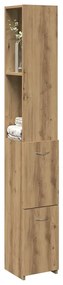 vidaXL Ντουλάπι μπάνιου Δρυς τεχνίτης 25x25x170 cm Κατασκευασμένο ξύλο