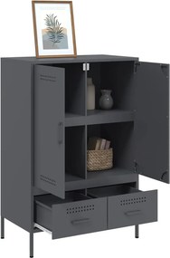 vidaXL Ντουλάπι Ανθρακί 68x39x101,5 εκ. από Χάλυβα