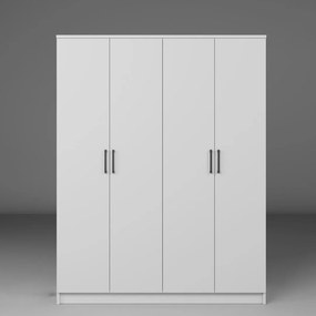 Τετραφυλλη Ντουλαπα Λευκό KARDELEN 1600 51.8x80x180
