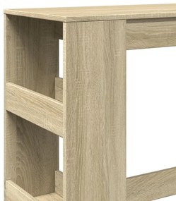 vidaXL Τραπέζι Μπαρ με Ράγες Sonoma Δρυς 90x40x103,5 εκ Επεξεργ. Ξύλο