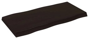 vidaXL Επιφ Τραπεζιού Αν Καφέ 100x50x(2-6)εκ.Ακατέργ. Μασίφ Ξύλο Δρυός