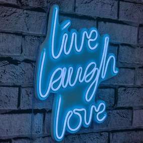 Διακοσμητικό Φωτιστικό Τοίχου Live Laugh Love 395NGR1653 31x2x36cm Led 22,6W Blue Wallity