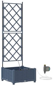 vidaXL Ζαρντινιέρες κήπου Γκρι 40 x 40 x 126 cm Ατσάλι