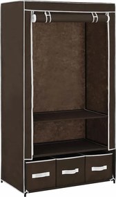 vidaXL Ντουλάπα Καφέ 87x49x159 εκ. Ύφασμα