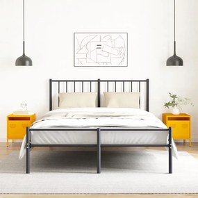 VidaXL Κομοδίνα 2 τεμ. Μουσταρδί 35x39x43,5 εκ. από Χάλυβα