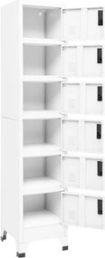 vidaXL Φοριαμός Λευκός 38 x 40 x 180 εκ. Ατσάλινος