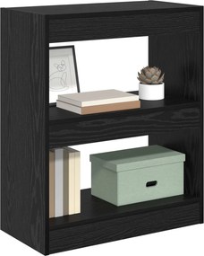 vidaXL Βιβλιοθήκη Μαύρη Οξυά 60 x 30 x 72 εκ. Επεξεργασμένο ξύλο