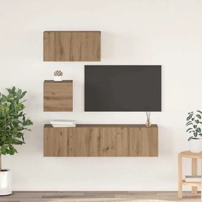 vidaXL Σετ επίπλου τηλεόρασης 4 pcs artisan δρυς 60 x 30 x 30 cm