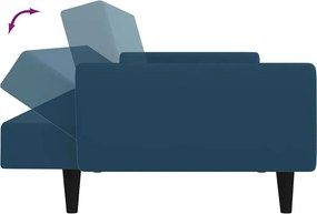 vidaXL Καναπές Κρεβάτι Διθέσιος Μπλε Βελούδινος