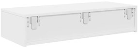 vidaXL Ράφι τοίχου με συρτάρια Λευκό 80x33x17 cm Κατασκευασμένο ξύλο