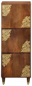vidaXL Highboard με συρτάρι Καφέ 40 x 33.5 x 110 εκ Μασίφ ξύλο μάνγκο