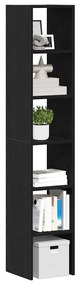 Βιβλιοθήκες 2 τεμάχια στοιβαζόμενες Μαύρη δρυς 30x30x80 cm