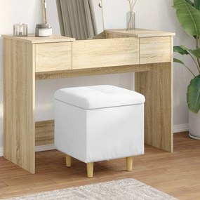 VidaXL Οθωμανό με Αποθηκευτικό Χώρο Λευκός 40 x 40 x 45 cm