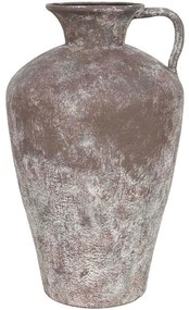Βάζο Diros 031651 25x25x42cm Brown-White Μέταλλο