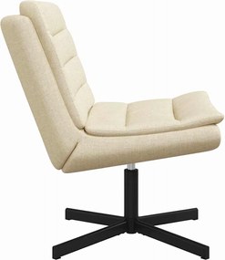 vidaXL Περιστρεφόμενη καρέκλα Κρεμ 63 x 75 x 76 εκ ύφασμα