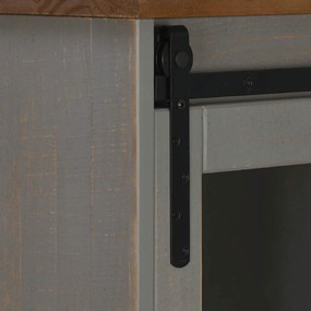 vidaXL Sideboard HALDEN 2 συρόμενες πόρτες γκρι 112x40x80 cm