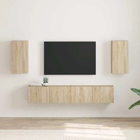 vidaXL Ντουλάπι Τηλεόρασης Τοίχου 2 pcs Σονόμα 30 x 31 x 60 εκ