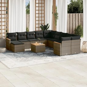 vidaXL Patio Sofa Set 11-θέσια Grey