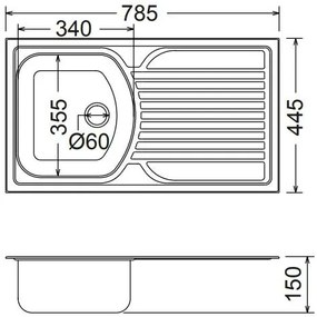 Νεροχύτης Fortinox Valley 24100