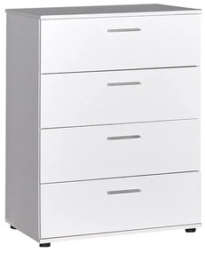 Συρταριέρα Trendline Megapap χρώμα λευκό 73x44x96εκ.