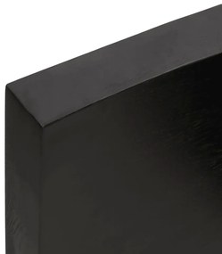 Επιφ Τραπεζιού Αν Καφέ 200x50x(2-6)εκ.Ακατέργ. Μασίφ Ξύλο Δρυός - Καφέ