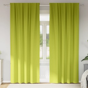 vidaXL Κουρτίνες με κουρτίνες 2 pcs Λαχανί 225 x 140 εκ. Πολυεστέρας