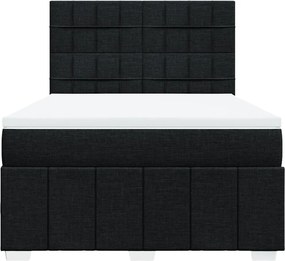 vidaXL Κρεβάτι Boxspring με Στρώμα Μαύρο 160x200 εκ. Υφασμάτινο