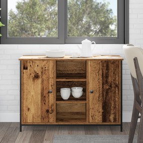 vidaXL Κονσόλα Παλιού Ξύλου 100x35x70 εκ Κατασκευασμένο Ξύλο και Χάλυβας