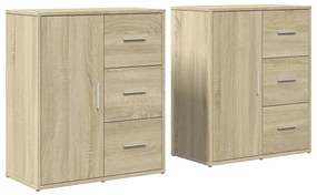 vidaXL Βοηθητικά Ντουλάπια 2 τεμ. Sonoma Δρυς 60x31x70 εκ. Επεξ. Ξύλο
