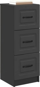 vidaXL Ντουλάπι με Συρτάρια Μαύρο 33 x 34,5 x 87 εκ.