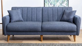 3-Seat Sofa-Bed Aqua - Dark Blue Dark Blue