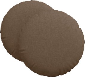 vidaXL Μαξιλάρια καθισμάτων 2 pcs Καφέ Ø80 x 29 εκ ύφασμα