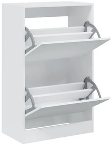 vidaXL Παπουτσοθήκη Λευκή 60x34x96,5 εκ. από Επεξεργασμένο Ξύλο