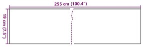 Διαχωριστικό Βεράντας 5 τεμ. Ανοιχτό Καφέ 255x19εκ. Συνθ. Ρατάν - Καφέ