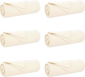 vidaXL Ριχτάρια 6 pcs Κρεμ 210 x 140 εκ Μαλλί